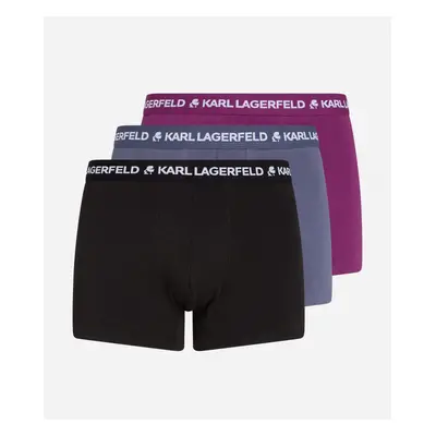 Spodní prádlo karl lagerfeld logo trunk multiband 3-pack black/blue/purple