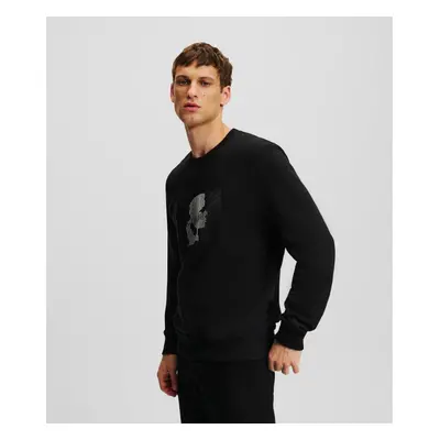 Mikina karl lagerfeld karl profile sweatshirt black