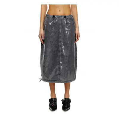 Sukně diesel de-mirtow-s skirt black denim