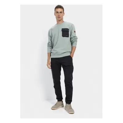 Kalhoty camel active sweat explorer chino-tapered fit night blue check