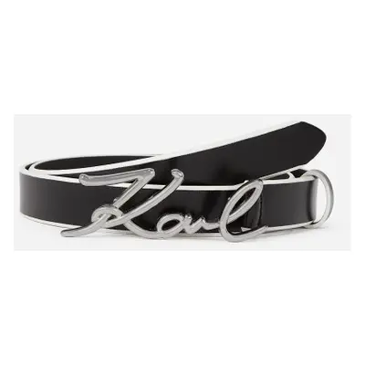 Opasek karl lagerfeld k/signature md belt h2.5 black/white