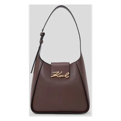 Kabelka karl lagerfeld k/signature hobo dark chocolate