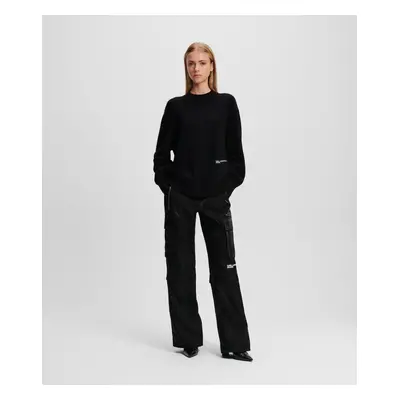 Kalhoty karl lagerfeld jeans klj iridescent cargo pant iridescent black