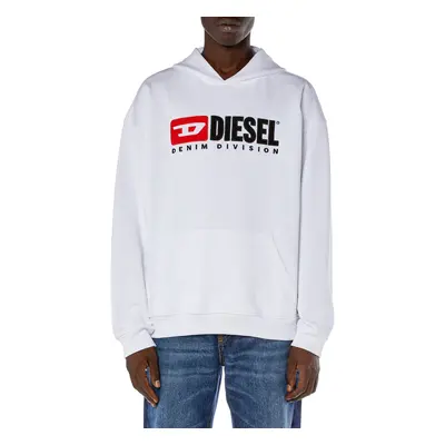 Mikina diesel s-boxt-hood-div sweat-shirt bright white