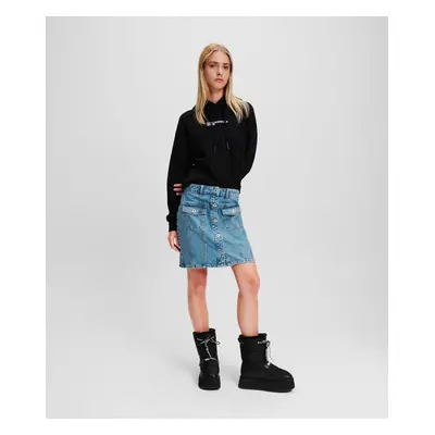 Sukně karl lagerfeld jeans klj decon denim mini skirt stone washed bright blue