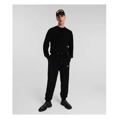 Tepláky karl lagerfeld jeans klj relaxed toweling sweatpant black