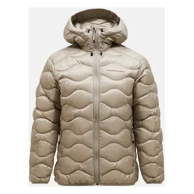 Bunda peak performance m helium down hood jacket avid beige