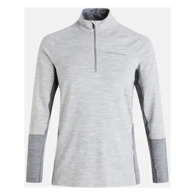 Termo prádlo peak performance m magic half zip med grey mel