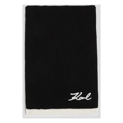 Šála karl lagerfeld k/signature knit scarf black/white