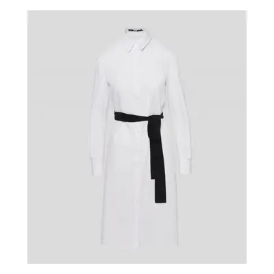 Šaty karl lagerfeld klxav shirt dress white