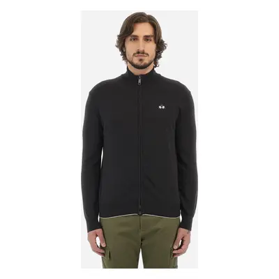 Svetr la martina man tricot full zip black