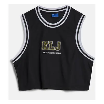 Top karl lagerfeld jeans klj relaxed baseball tank black