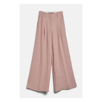 Kalhoty karl lagerfeld wide leg day pants rose smoke