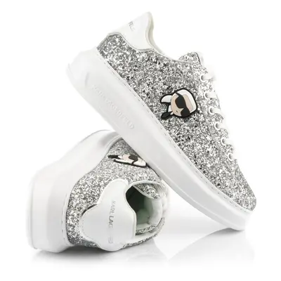 Tenisky karl lagerfeld kapri karl nft lo lace heavy glitter silver