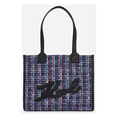 Kabelka karl lagerfeld k/skuare sp md tote boucle blue/red multi