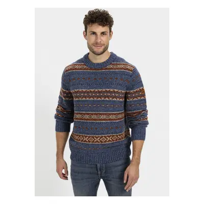 Svetr camel active pullover crewneck indigo