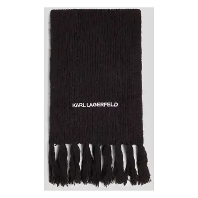 Šála karl lagerfeld k/essential knit scarf black