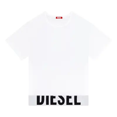 Tričko diesel uftee-sport-cropped-t-shirt t- bright white