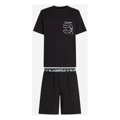 Pyžamo karl lagerfeld ikonik 2.0 pkt short pj set black