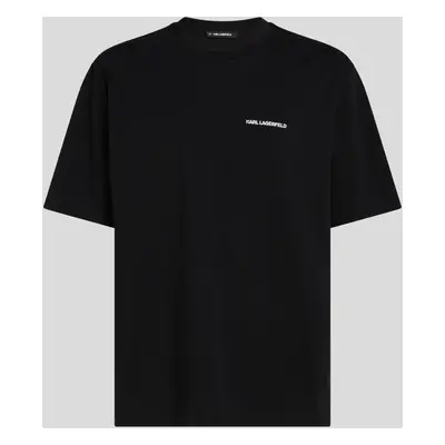 Tričko karl lagerfeld t-shirt w/ side tape black