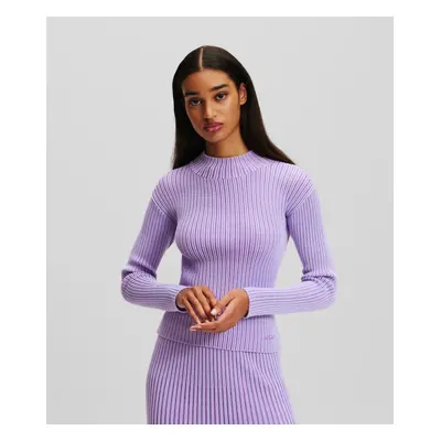 Svetr karl lagerfeld lurex knit top sweet lavender/deep purple