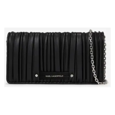 Peněženka karl lagerfeld k/kushion crossbody wallet black