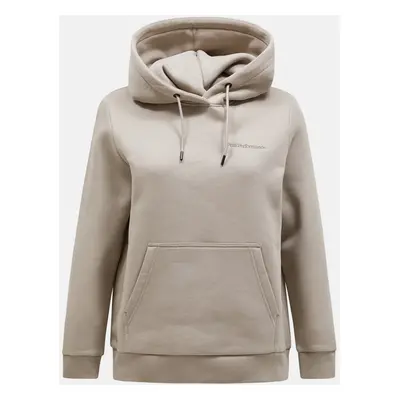 Mikina peak performance w original small logo hood avid beige