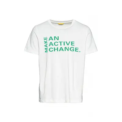 Tričko camel active t-shirt mit print broken white