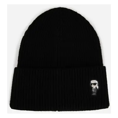 Čepice karl lagerfeld k/ikonik 2.0 beanie black