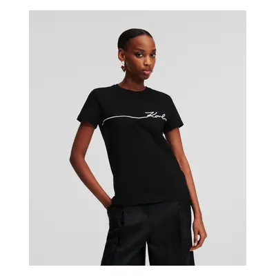 Tričko karl lagerfeld seasonal logo t-shirt black