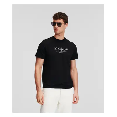 Tričko karl lagerfeld hotel karl crew neck t-shirt black