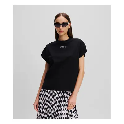 Tričko karl lagerfeld karl signature t-shirt black