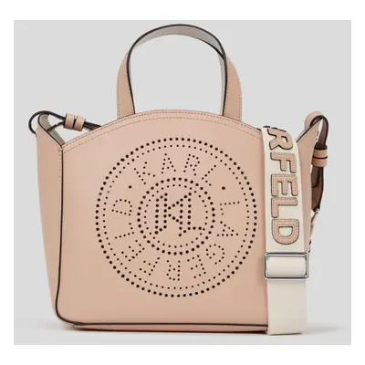 Kabelka karl lagerfeld k/circle sm tote perforated antique rose