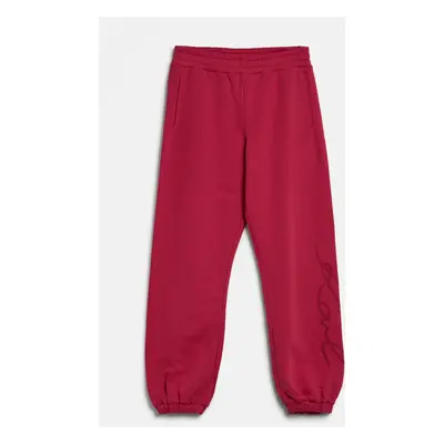 Tepláky karl lagerfeld karl rhinestone sweatpants persian red