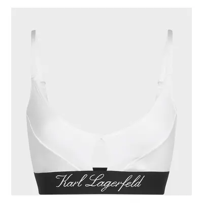 Spodní prádlo karl lagerfeld hotel karl peephole bra white