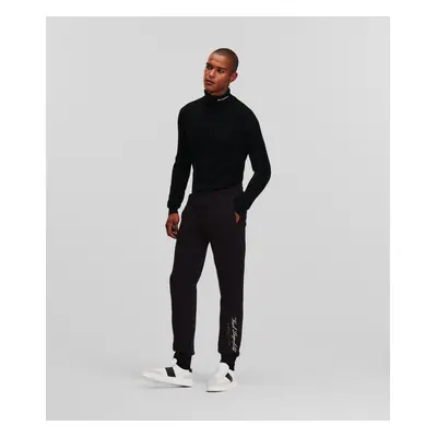 Tepláky karl lagerfeld hotel karl pintuck joggers black