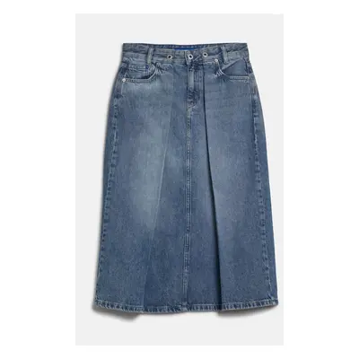 Sukně karl lagerfeld jeans klj mr denim pleat midi skirt liber vintage blue