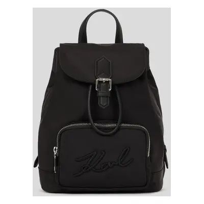 Batoh karl lagerfeld k/signature nylon flap bp black