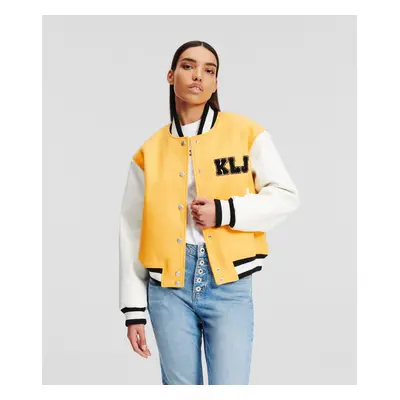 Bunda karl lagerfeld jeans klj baseball jacket mellow yellow/ white