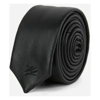 Kravata karl lagerfeld leather tie black