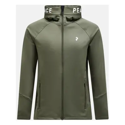 Mikina peak performance m rider zip hood pine needle