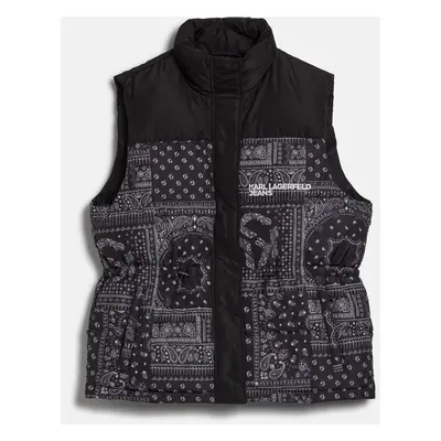 Vesta karl lagerfeld jeans klj blocked puffer vest aop bandana black