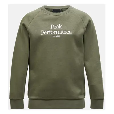 Mikina peak performance jr original crew pine needle