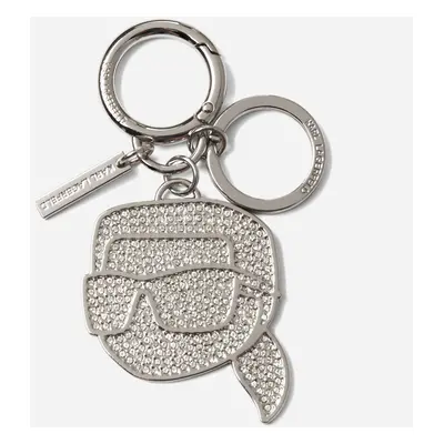 Klíčenka karl lagerfeld k/ikonik 2.0 rhnstns keychain silver