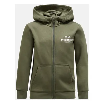 Mikina peak performance jr original zip hood pine needle