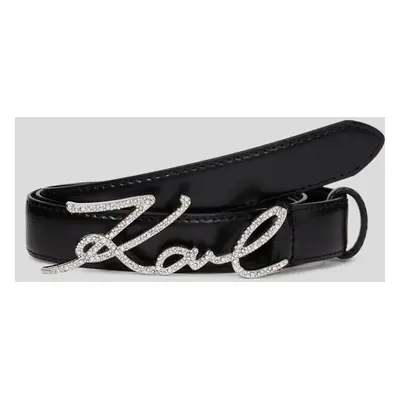 Opasek karl lagerfeld k/signature crystal belt h2,5 black