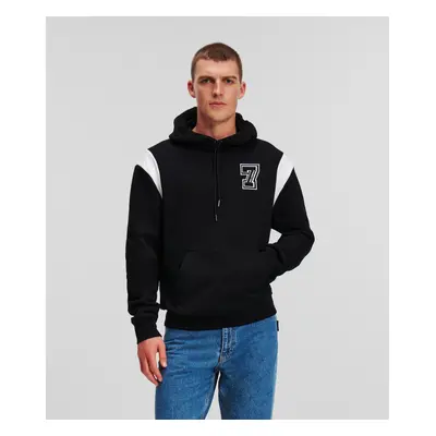 Mikina karl lagerfeld varsity hoodie black