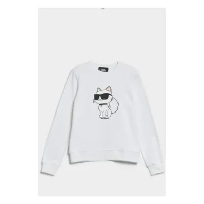 Mikina karl lagerfeld ikonik 2.0 choupette sweat white