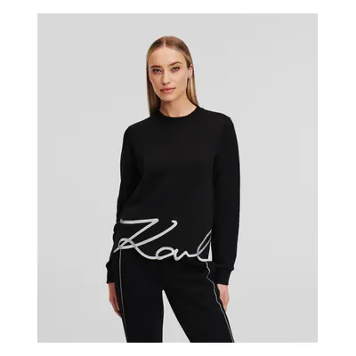 Mikina karl lagerfeld hem signature sweatshirt black