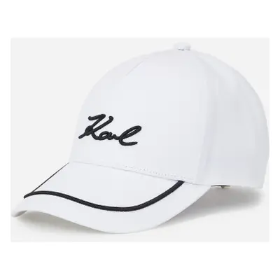 Kšiltovka karl lagerfeld k/signature piping cap white/black